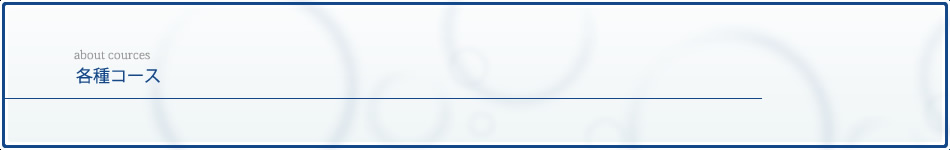 各コースについて
